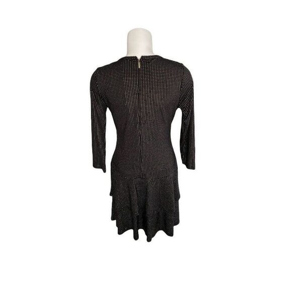 Michael Kors Shift‎ Dress Women's Small Black Gold Metallic Stretchy NEW - Picture 3 of 13